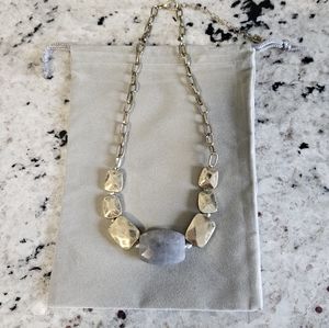 BANANA REPUBLIC FACTORY STONE METAL NECKLACE